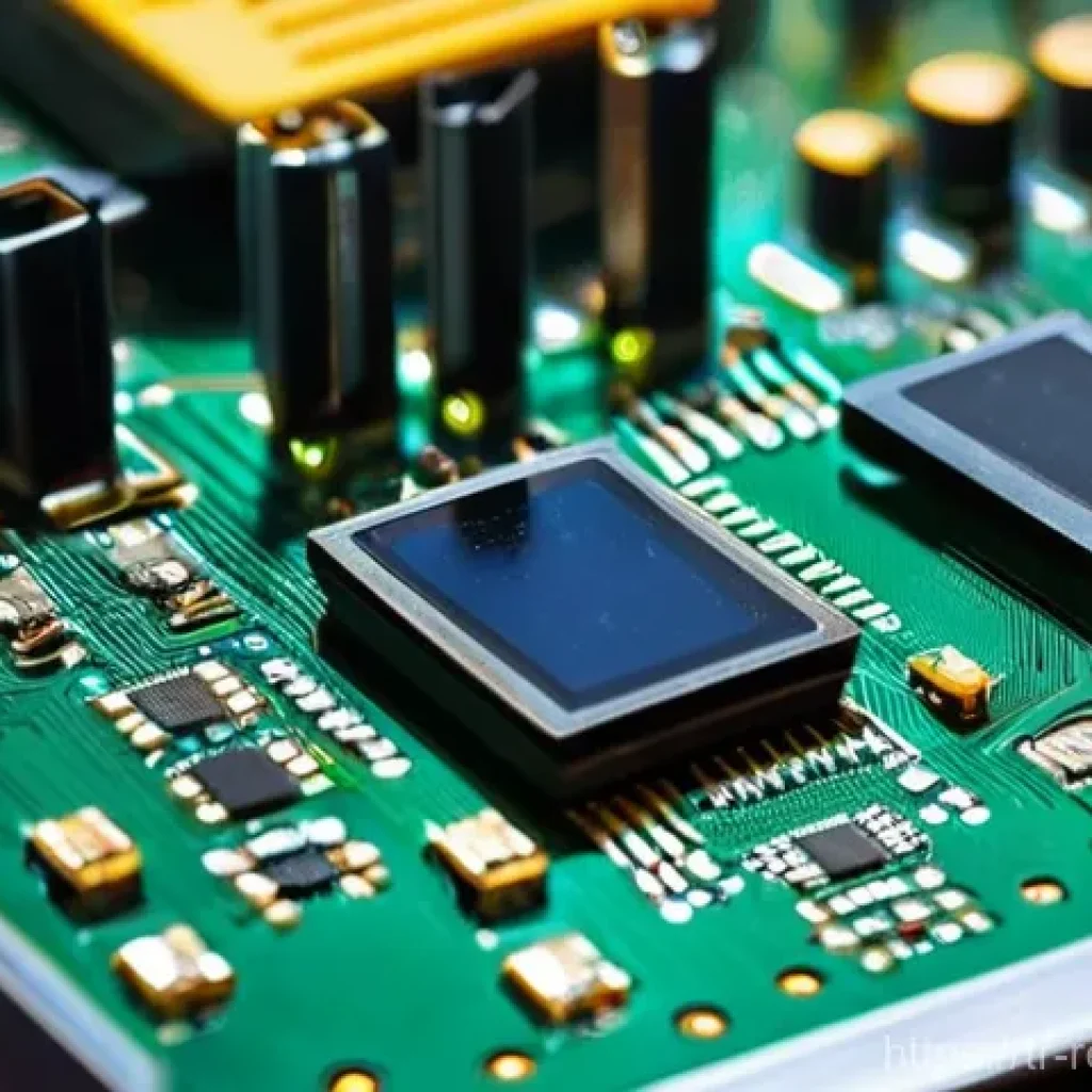 전자제품 재사용 가능한 부품 - **Prompt:** A close-up, high-definition photo of a pair of hands (gender-neutral, perhaps wearing li...